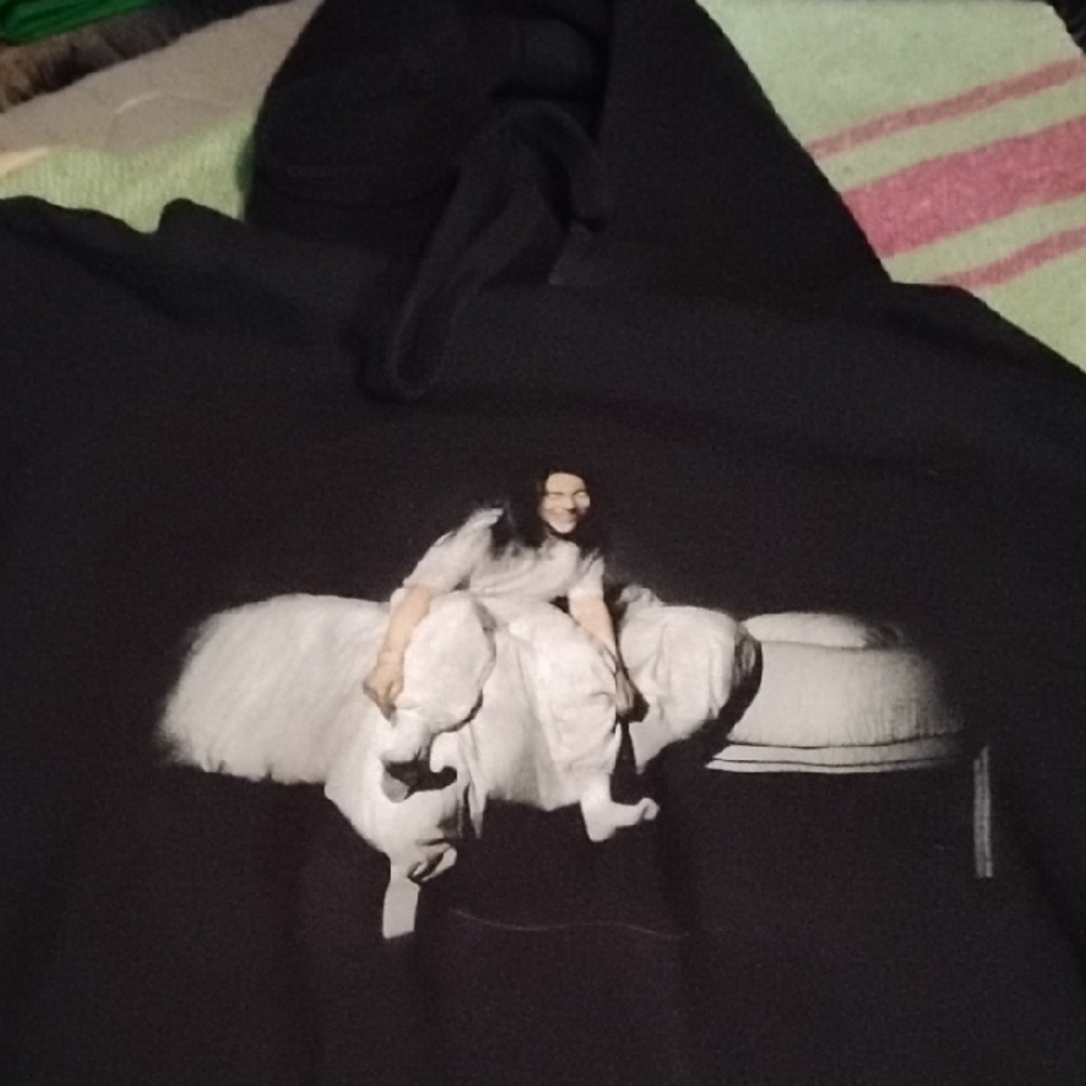 Men's Black XL Billie Eilish Tour Graphic Hoodie Band Music